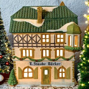 Dept 56 E. Staubr Backer Bakery, Alpine Village Lighted Christmas Building 1986